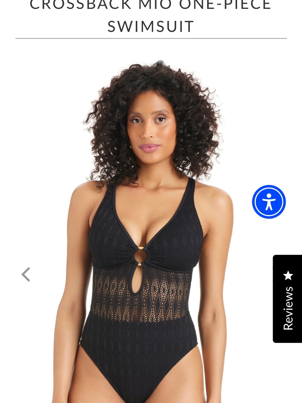 NWT Bleu Rod Beattie Black Crossback Mio One-Piece Swimsuit